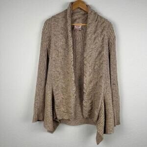 Romeo & Juliet‎ Couture Womens Cardigan Open Sweater XL tan Knit Jacket